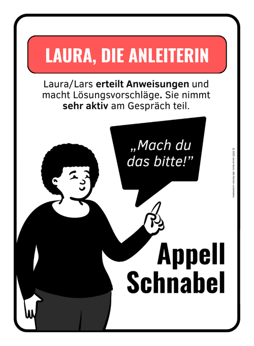 Laura, die Anleiterin